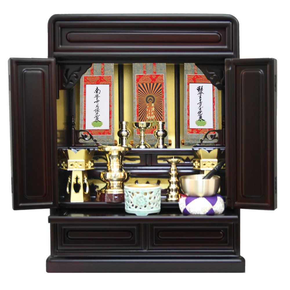 Amazon | 仏壇/仏具付/ミニ仏壇「16号日本桜：桜色」東本願寺用高級